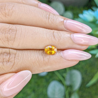 1.02 Ct. Orangish Yellow Sapphire from Ceylon (Sri Lanka) Life Style