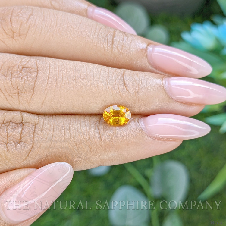 1.02 Ct. Orangish Yellow Sapphire from Ceylon (Sri Lanka)