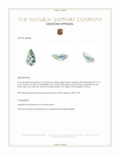 1.28 Ct. Bluish Green Sapphire from Africa Appraisal