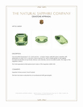 1.01 Ct. Yellowish Green Sapphire from Africa Appraisal