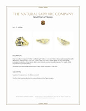 1.52 Ct. Yellow Sapphire from Ceylon (Sri Lanka) Appraisal
