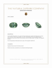 1.55 Ct. Bluish Green Sapphire from Africa Appraisal
