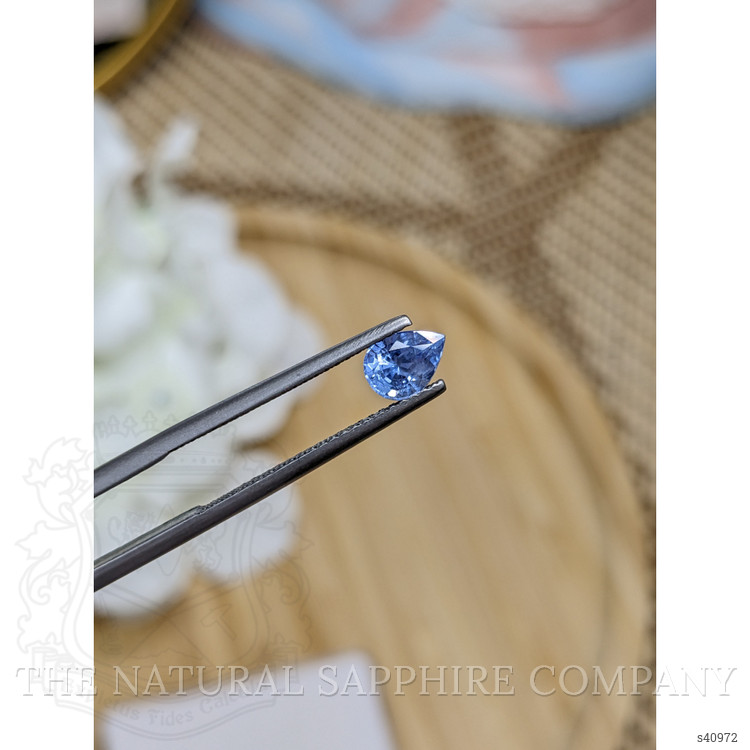 0.84 Ct. Blue Sapphire from Ceylon (Sri Lanka)