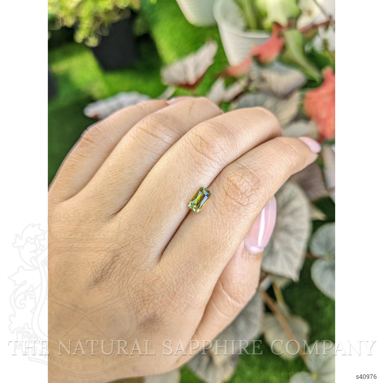 1.32 Ct. Greenish Yellow Sapphire from Ceylon (Sri Lanka)