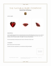 0.56 Ct. Ruby from Mozambique Appraisal