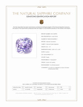 1.57 Ct. Purple Sapphire from Ceylon (Sri Lanka) Scan Report