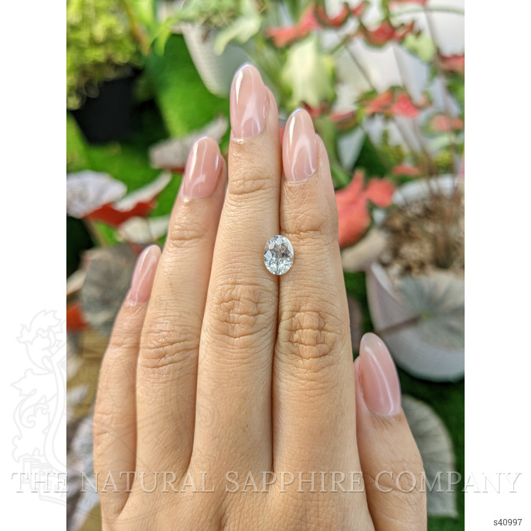 1.67 Ct. White Sapphire from Ceylon (Sri Lanka)