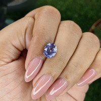 2.16 Ct. Purplish Blue Sapphire from Tanzania Life Style