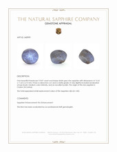 10.87 Ct. Bluish Grey Star Sapphire from Ceylon (Sri Lanka) Appraisal