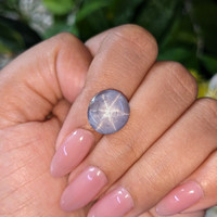 10.87 Ct. Bluish Grey Star Sapphire from Ceylon (Sri Lanka) Life Style