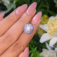 10.87 Ct. Bluish Grey Star Sapphire from Ceylon (Sri Lanka) Life Style