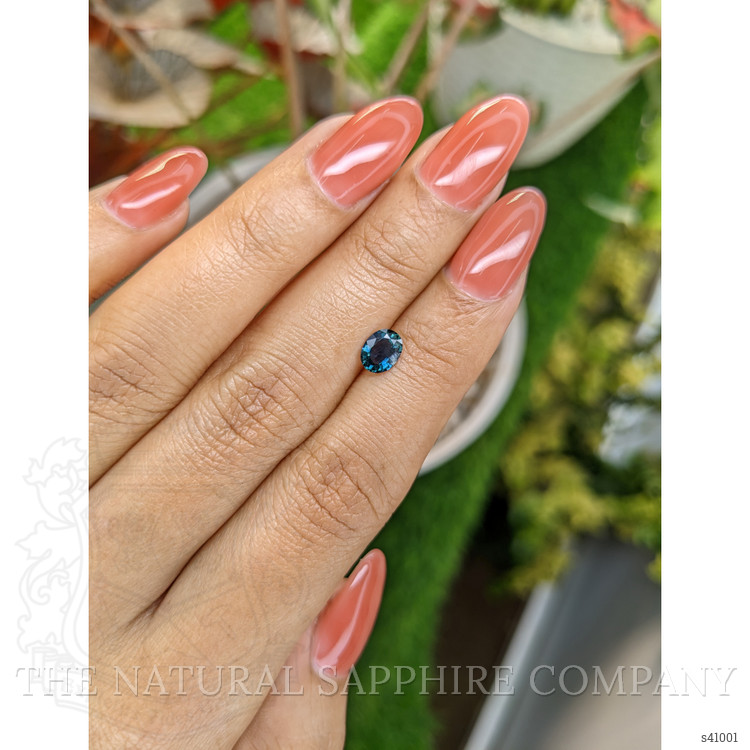 0.65 Ct. Greenish Blue Sapphire from Ceylon (Sri Lanka)