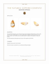 1.53 Ct. Peach Sapphire from Ceylon (Sri Lanka) Appraisal