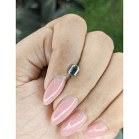 0.80 Ct. Bluish Green Sapphire from Madagascar Life Style