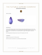 0.64 Ct. Purple Sapphire from Ceylon (Sri Lanka) Appraisal