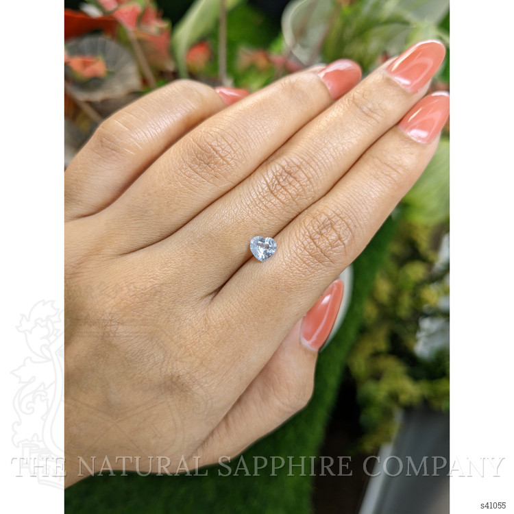 0.69 Ct. Greyish Blue Sapphire from Ceylon (Sri Lanka)