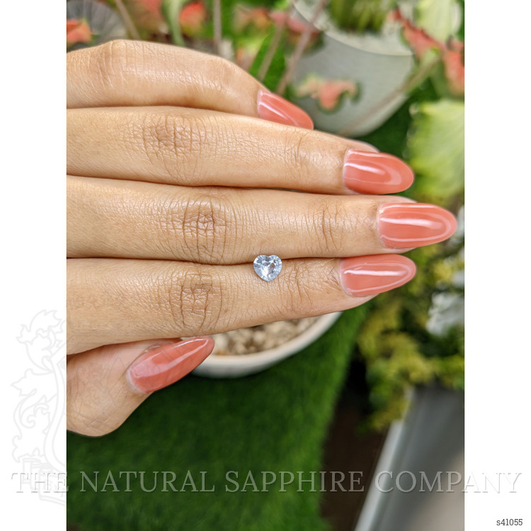 0.69 Ct. Greyish Blue Sapphire from Ceylon (Sri Lanka)
