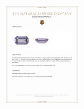 0.62 Ct. Pinkish Purple Sapphire from Ceylon (Sri Lanka) Appraisal
