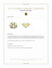 0.67 Ct. Yellow Sapphire from Ceylon (Sri Lanka) Appraisal