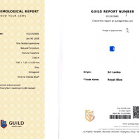 3.06 Ct. Blue Sapphire from Ceylon (Sri Lanka) Scan Report