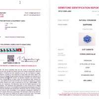 3.57 Ct. Blue Sapphire from Ceylon (Sri Lanka) Scan Report