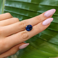 7.86 Ct. Blue Sapphire from Ceylon (Sri Lanka) Life Style