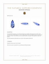 1.10 Ct. Blue Sapphire from Ceylon (Sri Lanka) Appraisal