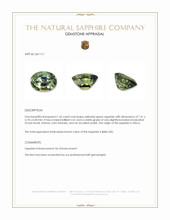 1.56 Ct. Yellowish Green Sapphire from Africa Appraisal