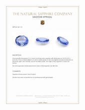 3.14 Ct. Blue Sapphire from Ceylon (Sri Lanka) Appraisal