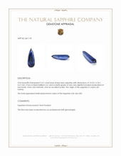 2.61 Ct. Blue Sapphire from Ceylon (Sri Lanka) Appraisal