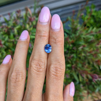 2.21 Ct. Blue Sapphire from Ceylon (Sri Lanka) Life Style