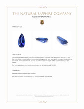 1.66 Ct. Blue Sapphire from Ceylon (Sri Lanka) Appraisal