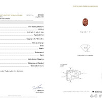2.05 Ct. Padparadscha Sapphire from Madagascar Scan Report