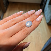 23.95 Ct. Greyish Blue Star Sapphire from Ceylon (Sri Lanka) Life Style