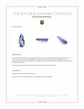 1.25 Ct. Bi Color / Parti Sapphire from Ceylon (Sri Lanka) Appraisal