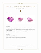 1.01 Ct. Purplish Pink Sapphire from Ceylon (Sri Lanka) Appraisal