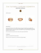 4.00 Ct. Peach Sapphire from Ceylon (Sri Lanka) Appraisal