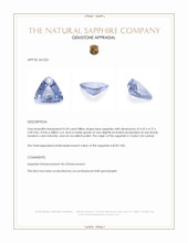 0.30 Ct. Blue Sapphire from Ceylon (Sri Lanka) Appraisal