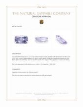 1.14 Ct. Purple Sapphire from Ceylon (Sri Lanka) Appraisal