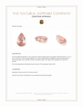 1.06 Ct. Padparadscha Sapphire from Ceylon (Sri Lanka) Appraisal