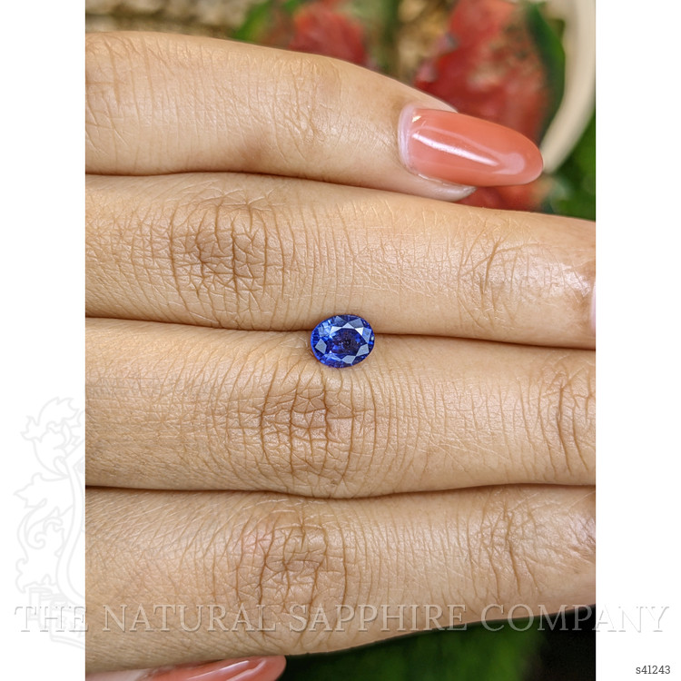 0.84 Ct. Blue Sapphire from Ceylon (Sri Lanka)