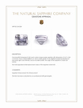 0.48 Ct. Purple Sapphire from Ceylon (Sri Lanka) Appraisal