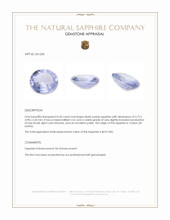 0.60 Ct. Bluish Purple Sapphire from Ceylon (Sri Lanka) Appraisal