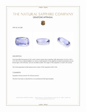 0.60 Ct. Blue Sapphire from Ceylon (Sri Lanka) Appraisal