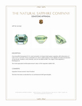 0.76 Ct. Bluish Green Sapphire from Madagascar Appraisal