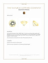 1.20 Ct. Yellow Sapphire from Ceylon (Sri Lanka) Appraisal