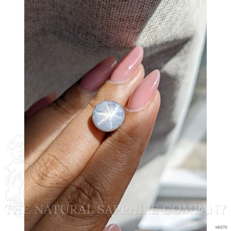 7.88 Ct. Bluish Grey Star Sapphire from Ceylon (Sri Lanka)