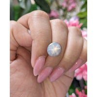 7.88 Ct. Bluish Grey Star Sapphire from Ceylon (Sri Lanka) Life Style