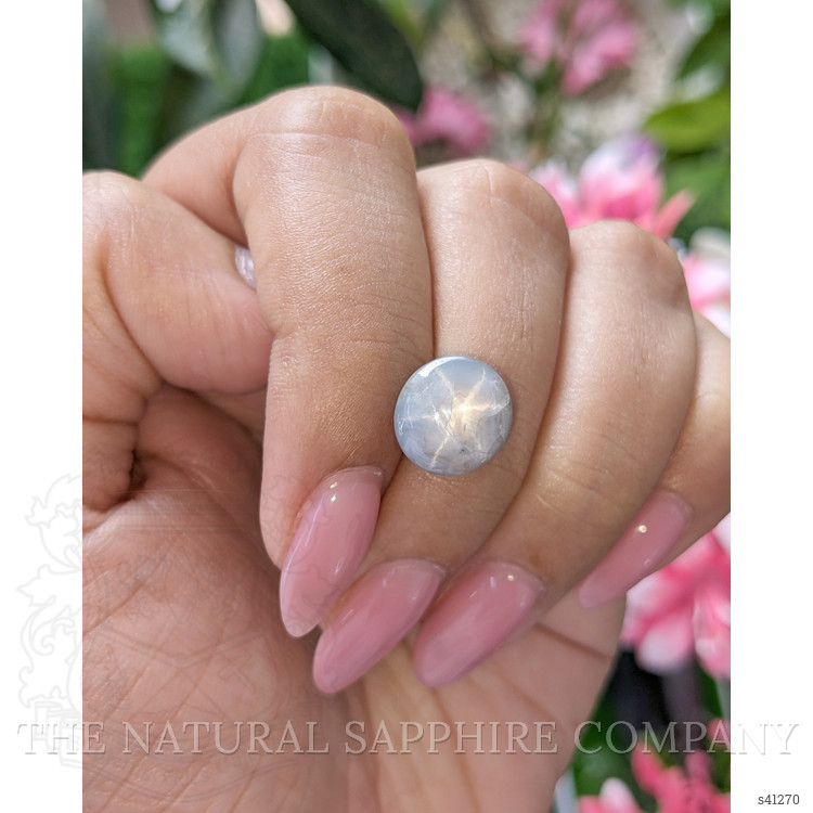 7.88 Ct. Bluish Grey Star Sapphire from Ceylon (Sri Lanka)
