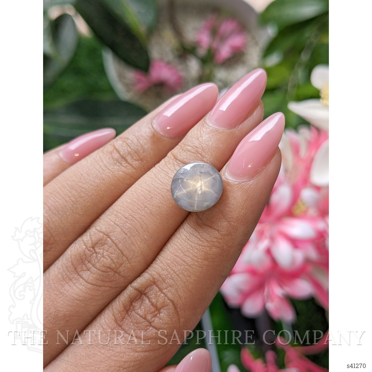 7.88 Ct. Bluish Grey Star Sapphire from Ceylon (Sri Lanka)